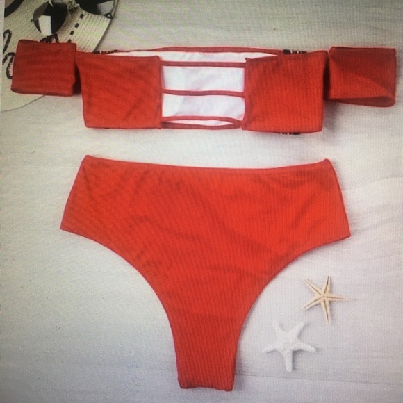 SOLD Red Open back high cut bikini - Picture 2 of 3